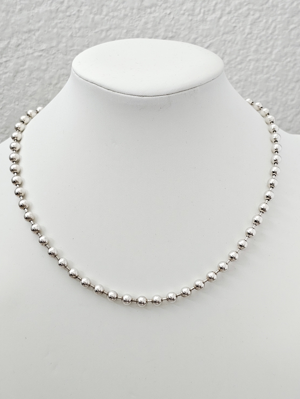 Silpada Rare Sterling Silver 5mm Ball Bead 'Dog Chain' 16" Necklace N0194